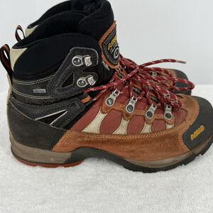 Asolo Women's Boots Hiking Trail Leather Red Vibram Waterproof UK5 Goretex US6.5